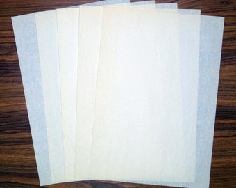 Pack of 5 Sheets of Vintage Tracing Paper