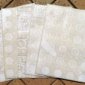 Coffee Dyed 300gsm Cardstock - Lace Pattern - Pk of 5