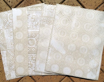 300gsm Coffee Dyed Cardstock - Lace Pattern - Pk of 5