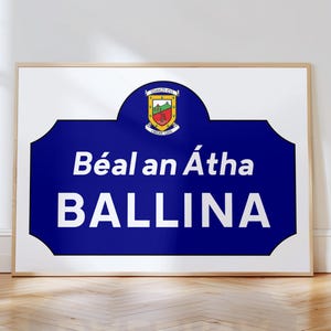 Custom Road Sign Poster, Irish Wall Art, Irish Decor, Pub Decor, Road Sign, Irish American, GAA Fan, Irish Gift, Custom Poster, Gaeilge