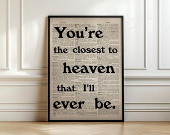 Goo Goo Dolls Poster, Encyclopedia Print, Vintage Wall Art, Aesthetic Poster, Romantic Poster, Iris Poster, Quote Print, Wedding Gift