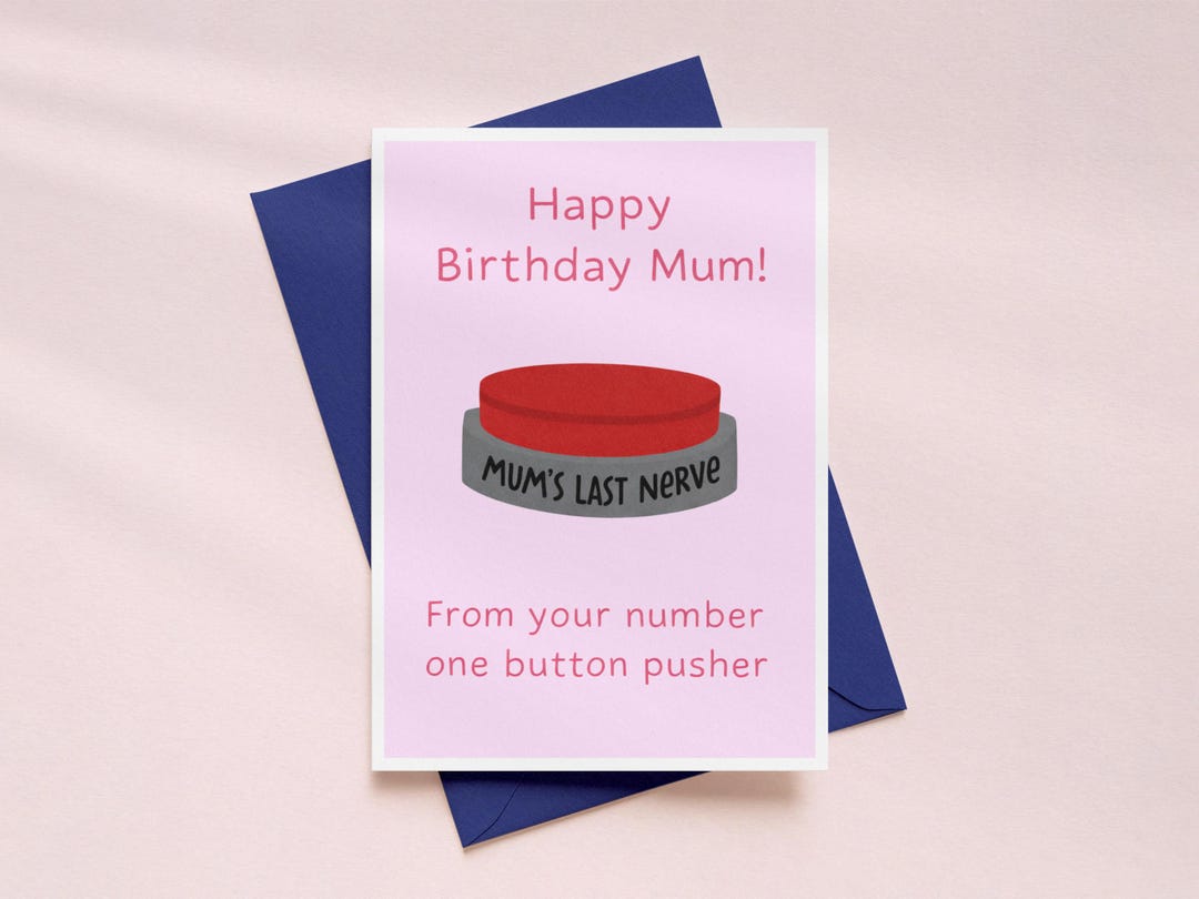 Mum Birthday Card, Funny Birthday Card, Mothers Day Card, Card for ...