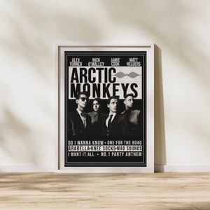 Arctic Monkeys Poster, AM Poster, 505, Rock and Roll Poster, Arctic Monkeys Fan, Aesthetic Music Poster, Wall Decor, Teenager Gift, AM Album