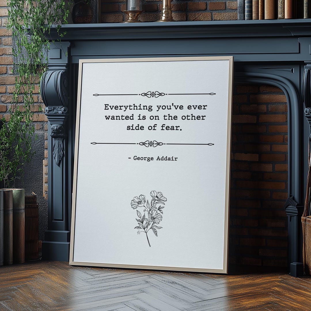 George Addair George Addair Quote Poster: Vintage Floral Inspirational Print (digital ...