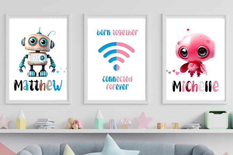 Twin Nursery Wall Art Twin Printable Twin Babies Nursery - Etsy