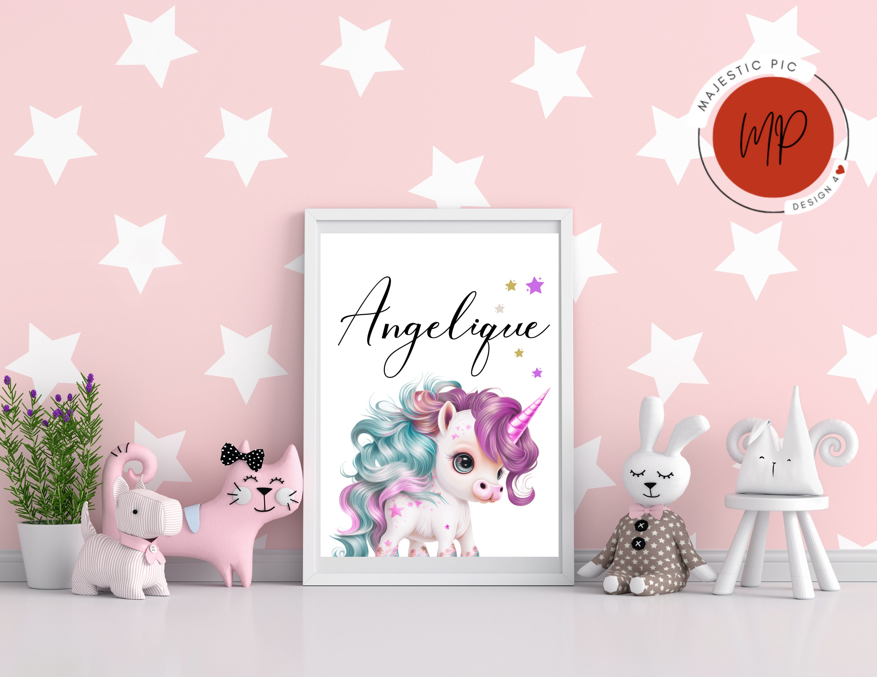 Unicorn Nursery Wall Art, Unicorn Printable Decor, Unicorn Decor ...