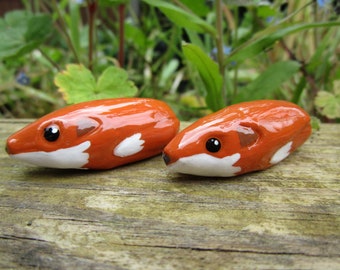 Fox Figurine/Ornament Decoration/ Fox gift/ Fox present/ Garden Gifts/ Garden Animals/Garden Fox Gif/ Epoxy resin art