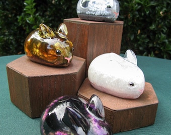 Resin Hase Ornament/ Hase Figur/ Hase Geschenk/ Hase Geschenk/ Ostergeschenke/ Harz Tier / 4 Muster