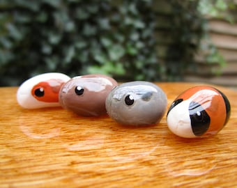 Mini Handmade Guinea Pig Figurine, Epoxy Resin Ornament