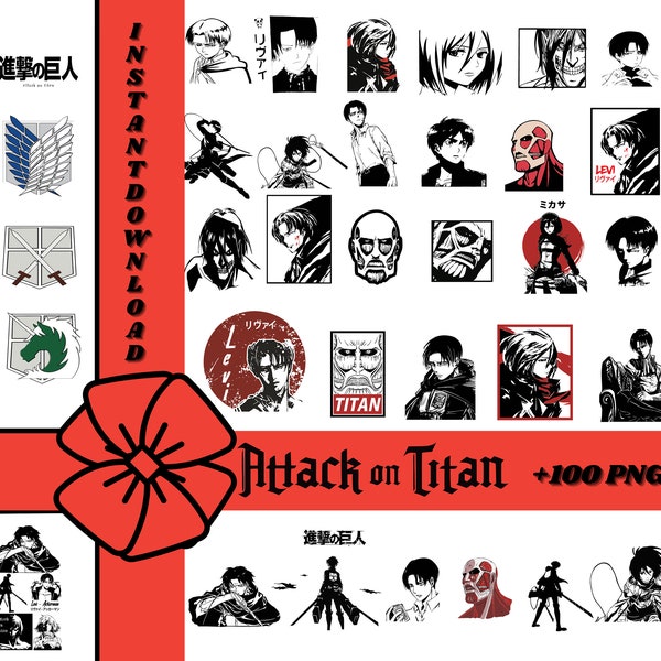 100+ geschichtetes Anime Titan SVG Bundle, Anime SVG, Manga Vektor, japanischer Anime SVG, japanischer Anime Vektor, Anime Clipart, Anime für Cricut