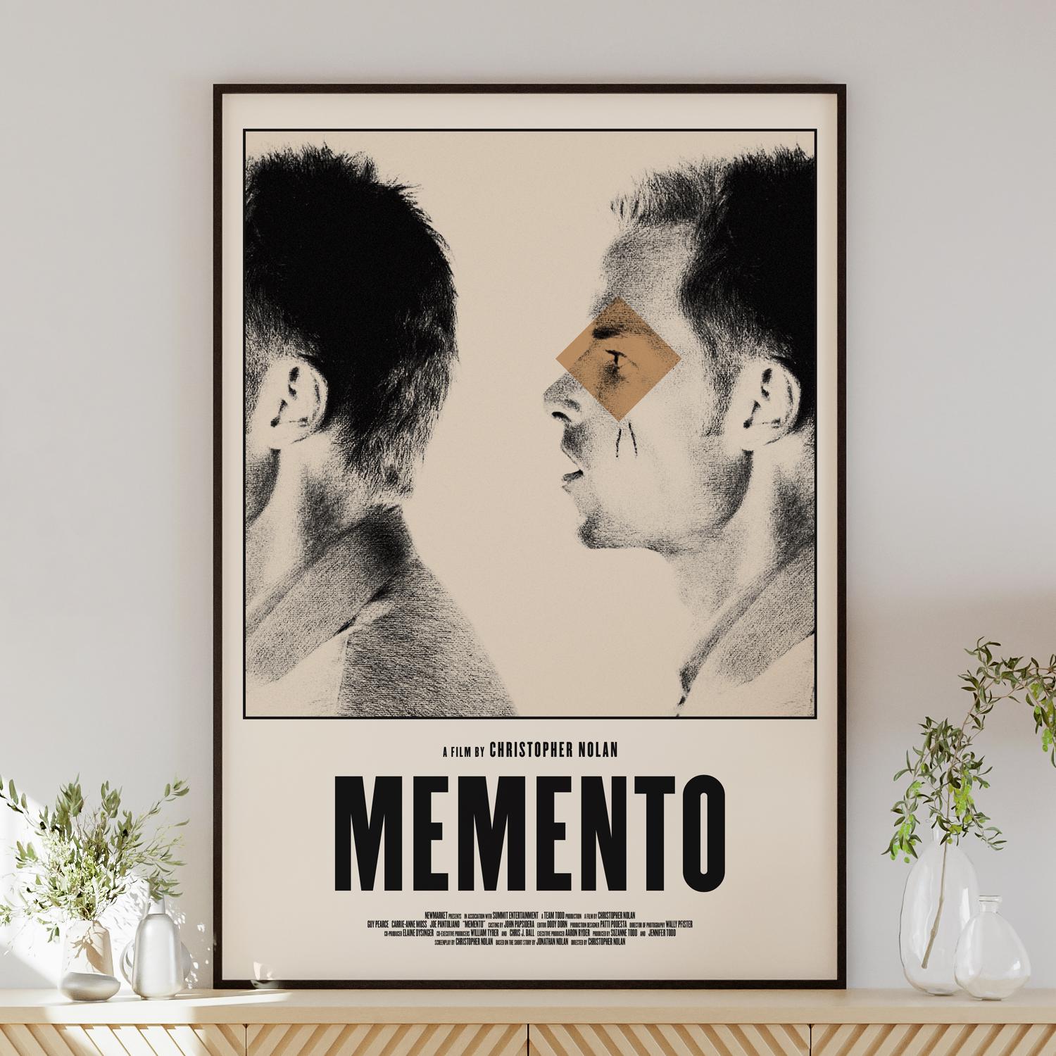 MEMENTO メメント ポスター 映画 ムービー B1 洋画 邦画 90s MEMENTO Poster Digital Download, Minimalist Wall Art, Mid-century