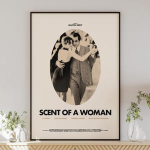 SCENT OF A WOMAN poster digital download, minimalist wall art, mid-century modern, vintage style, retro home decor, Al Pacino