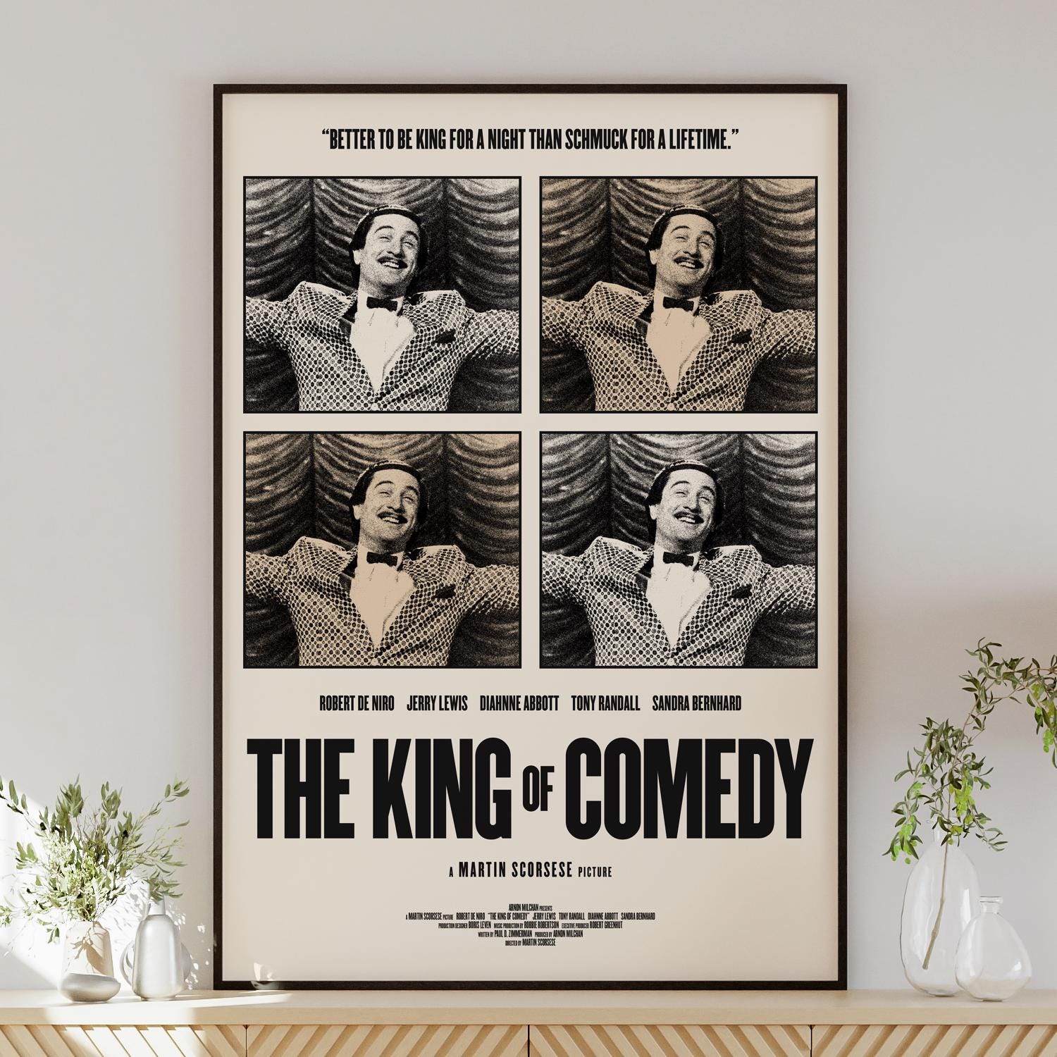 THE KING of COMEDY Poster Digital Download, Minimalist Wall Art