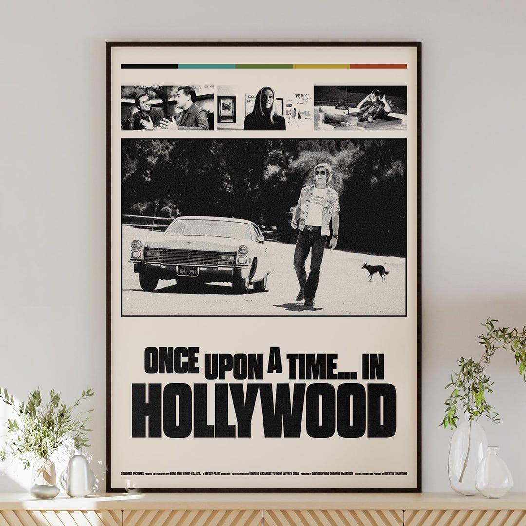 Photo inspiration: Fresh Look at Once Upon A Time In Hollywood Movie Poster Minimalist Wall