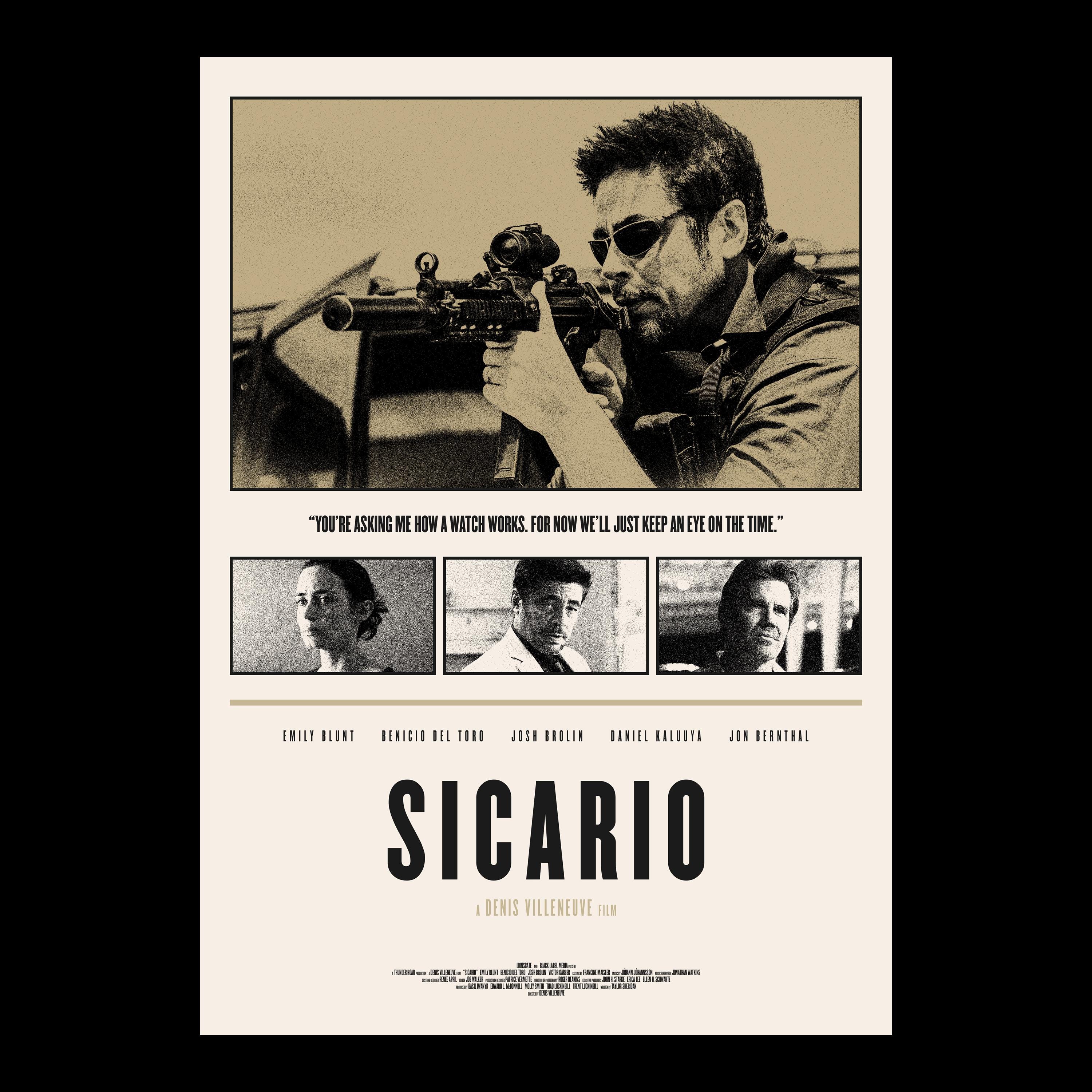 SICARIO Poster Digital Download, Minimalist Wall Art, Mid-century