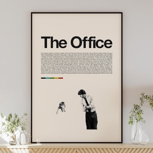 Poster della serie THE OFFICE, arte murale minimalista, stile vintage, arredamento retrò per la casa, poster digitale, John Krasinski, Jenna Fischer