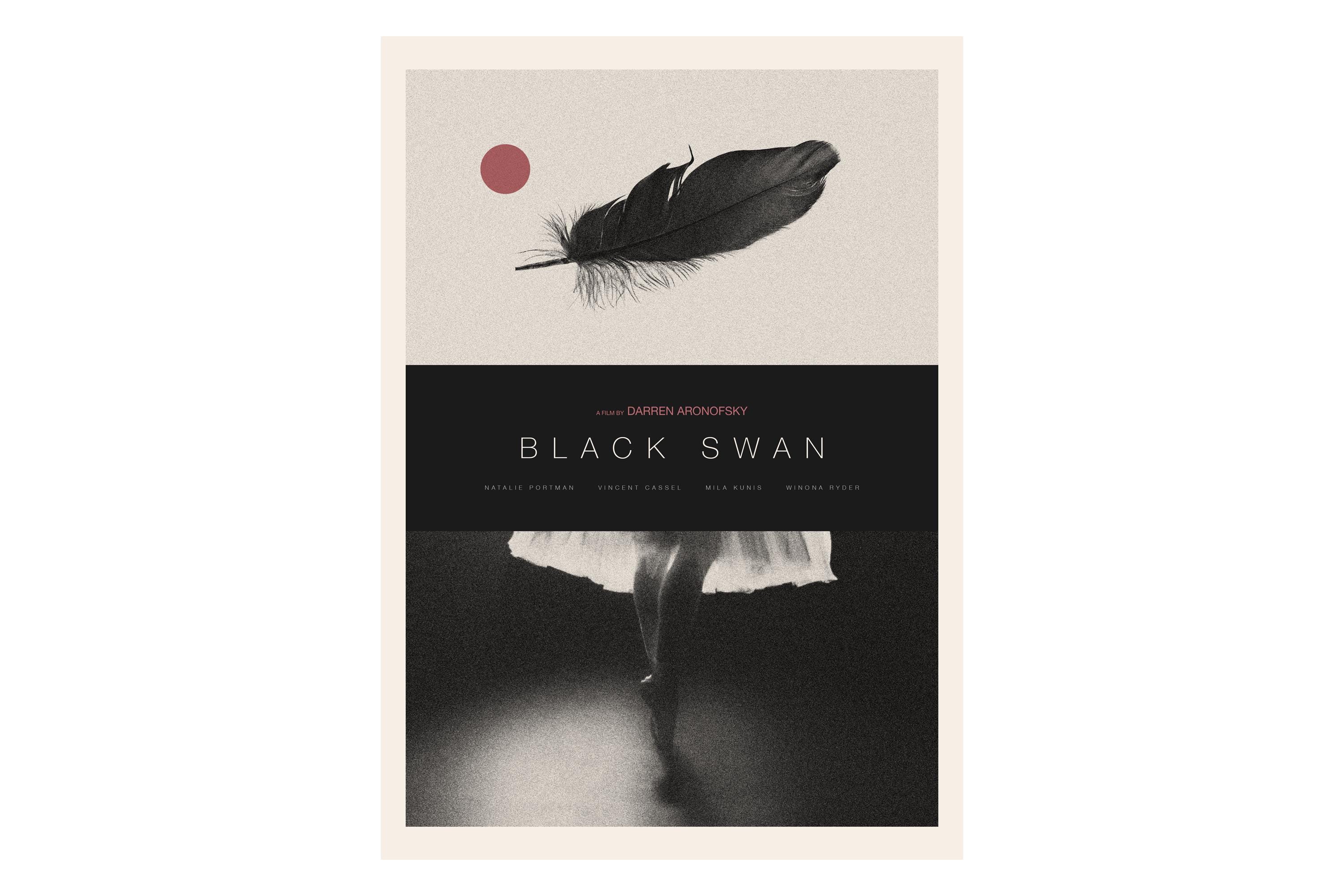 BLACK SWAN Poster Digital Download, Minimalist Wall Art, Mid-century ...