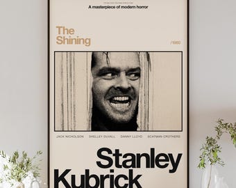 THE SHINING poster digital download, minimalist wall art, mid-century modern, vintage style, retro home decor, Stanley Kubrick