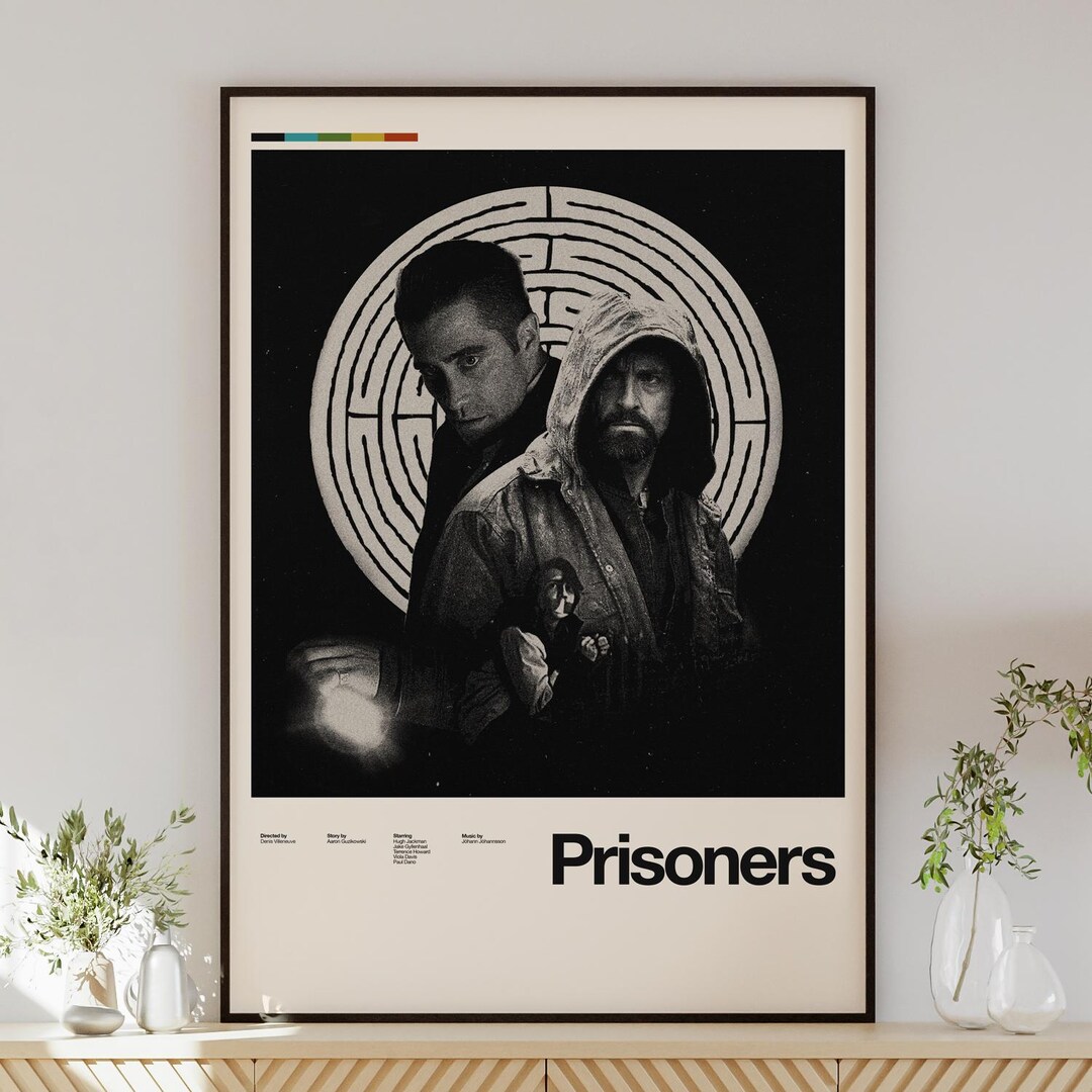 PRISONERS Movie Poster Minimalist Wall Art Vintage Style Retro Home PRISONERS Movie Poster Minimalist Wall Art Vintage Style Retro Home