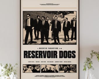 RESERVOIR DOGS poster digital download, minimalist art, mid-century modern, vintage style, retro home decor, Quentin Tarantino, Tim Roth