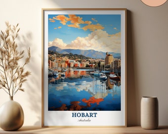 Hobart Tasmania Print: Salamanca Market, Australia Travel Poster (Digital Download)