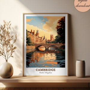 Cambridge University Print: UK Travel Poster (Digital Download)
