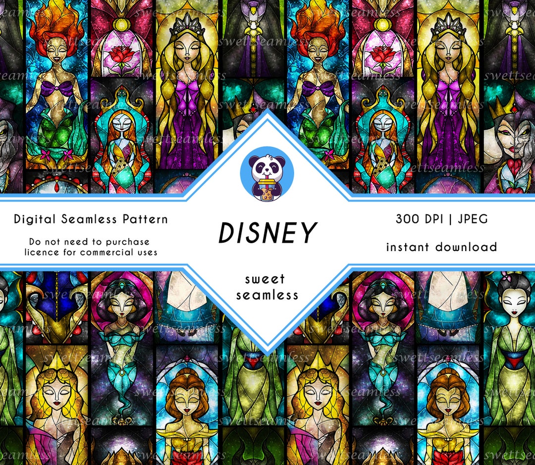 Princess Digital Seamless Patternscute - Etsy