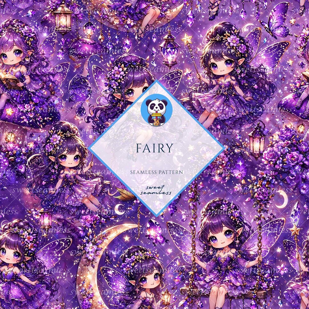 Fairy Digital Seamless Patterns,cute Seamless,tumbler,digital Paper ...