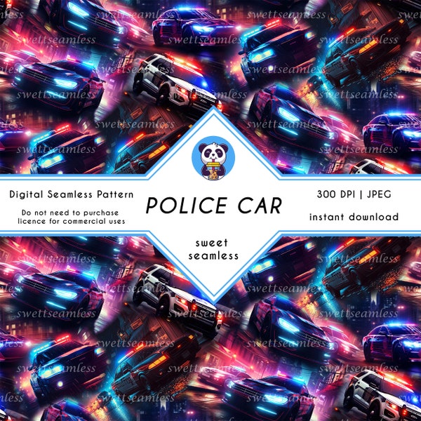 Police Digital Seamless Patterns,Cute Seamless,Tumbler,Digital Paper,Sublimation,Cake Topper,Printable,Background,Seamless Pattern