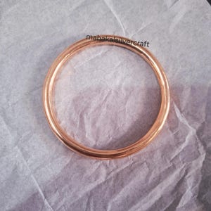 Handmade Thick Solid Copper Bangle: Healing Copper Bracelet
