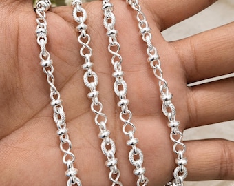 925 Sterling Silver Fancy Infinity Link Chain Necklace. Christmas day