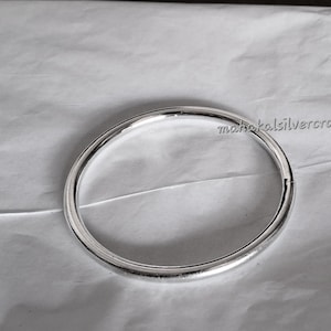 Handmade Chunky Sterling Silver Bangle Bracelet - 4mm Width