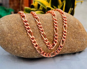 Solid Copper Chain Bracelet & Necklace – Unisex Copper Jewelry, Handmade Rustic Chains
