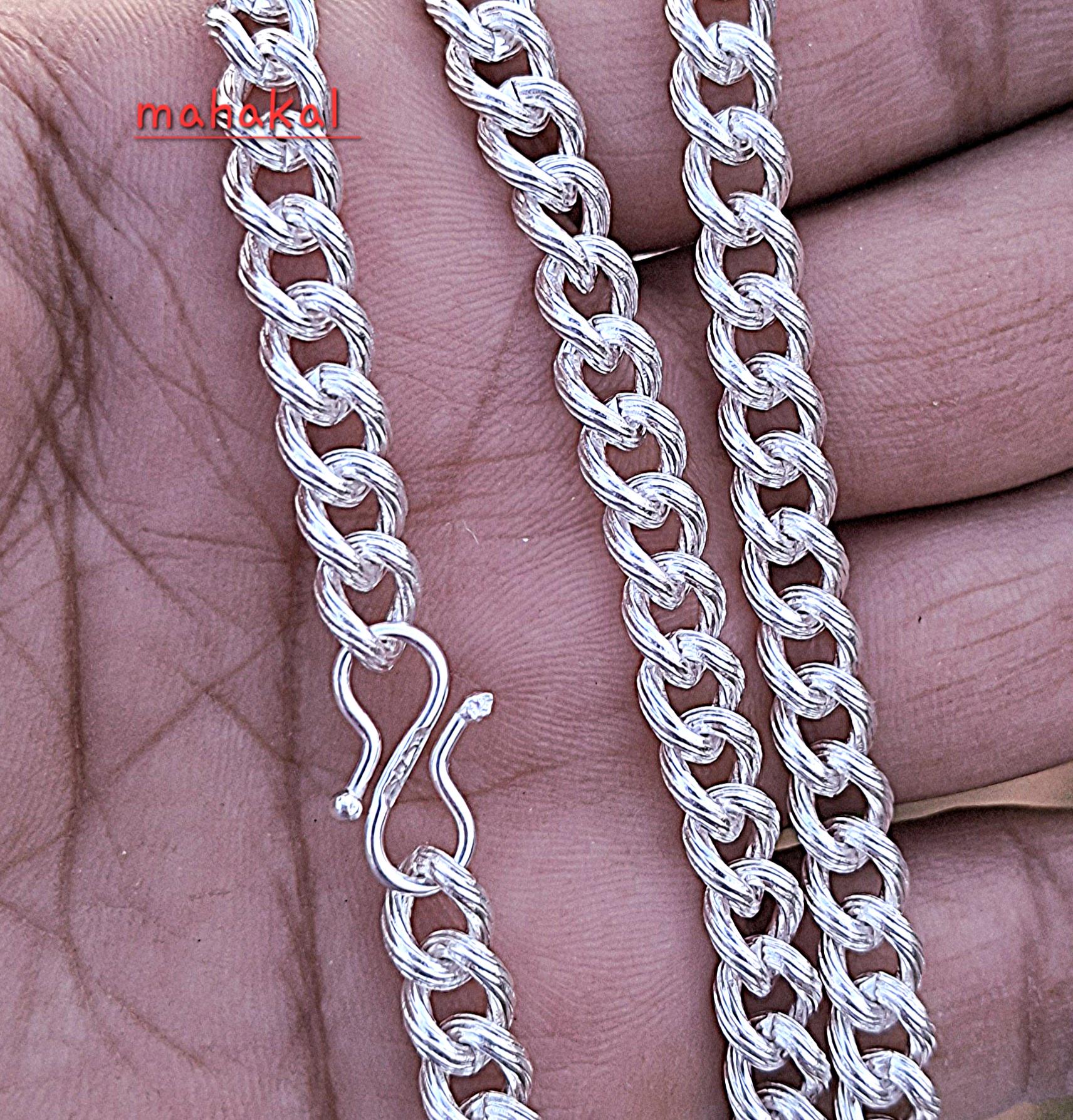 Sterling silver chain with lock - Etsy 日本