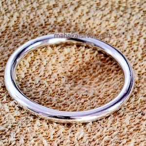 Handmade Thick Sterling Silver Bangle: Chunky 925 Bracelet