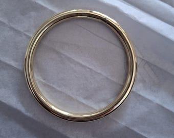 Dicker schwerer Messing-Armreif - Minimalistischer massiver Schmuck, Messing-Manschette, rustikales Armband