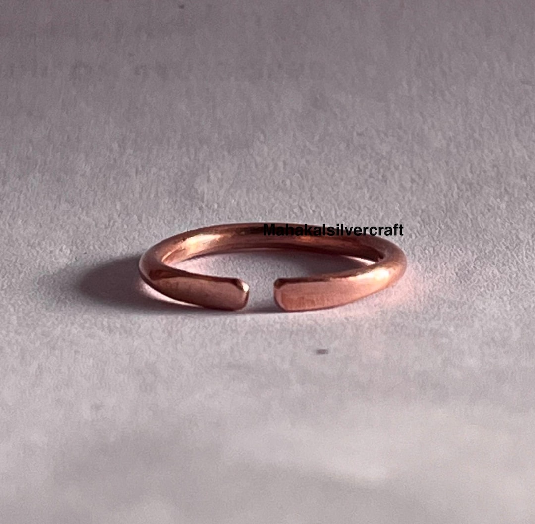 Soft Copper Rings Handmade Pure Copper Ring – Minimalist Healing Jewelry, Adjustable ...