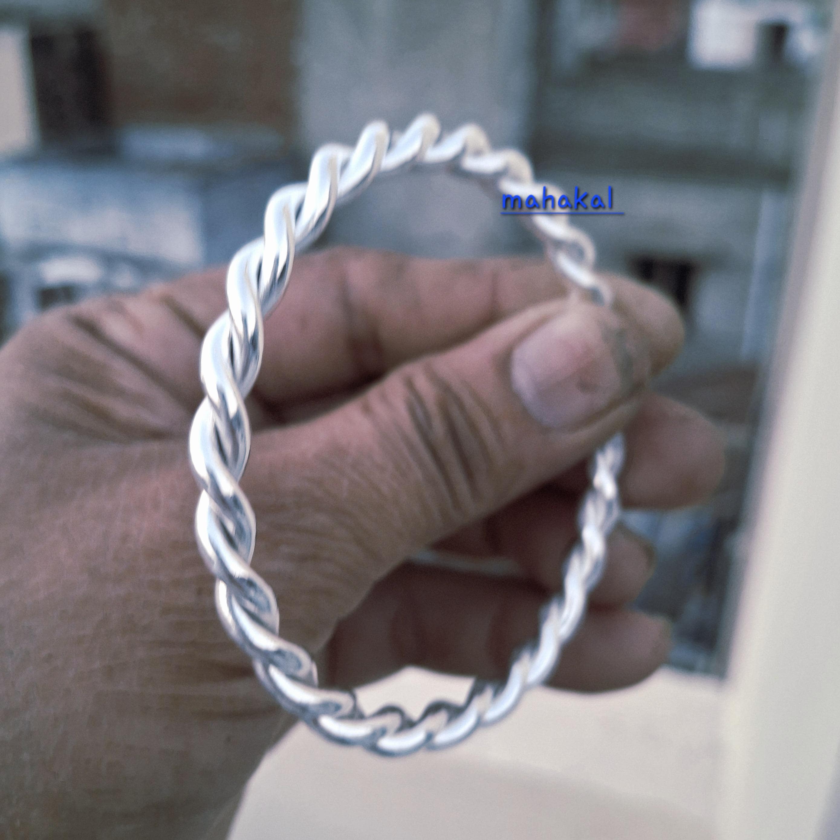Bracciale rigido in argento, bracciale in argento grosso, bracciale in argento sterling 925, braccialetti larghi in argento per le donne, - Italia