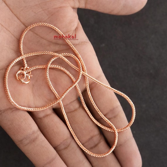 Pure Copper Chain – Antique Finish, Unisex Jewelry, Handmade Vintage Style Copper Necklace