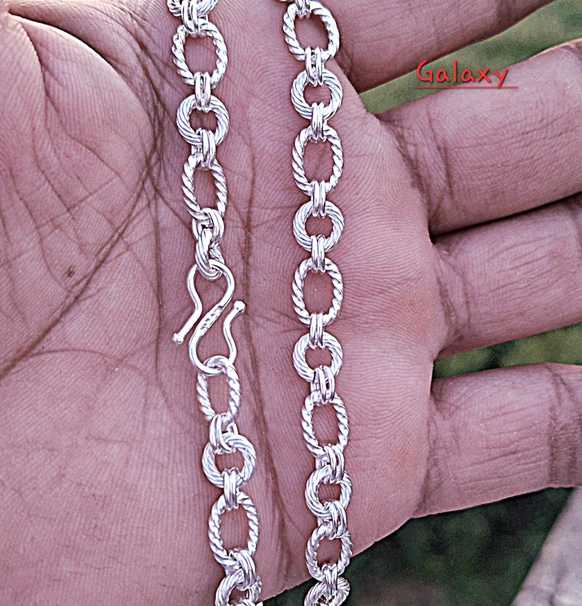 Antique uk necklace silver925 vintage アクセサリー French Daisy Graduated Necklace, Link Fancy Silver 800 アクセサリー