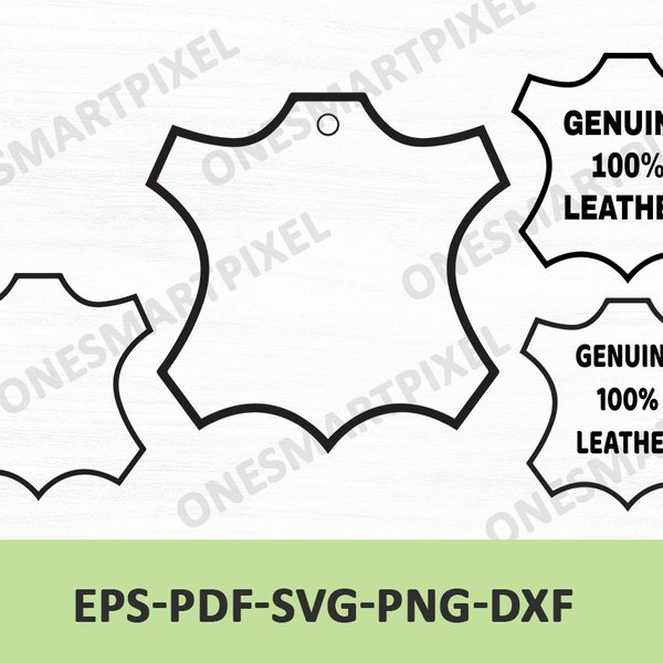100% Genuine Leather vector logo icon for digital download. Files .eps, .png, .dxf, .svg, .pdf
