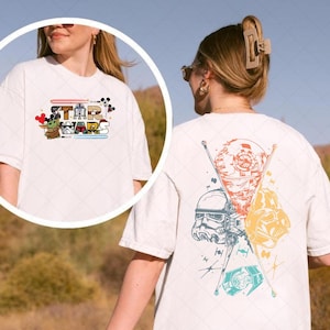 Vintage Star Wars 2 Sides Png, May The Force Be With You Png, Family Vacation 2024 Png, Star Wars Png,Galaxy Wars Vintage Style Png Download