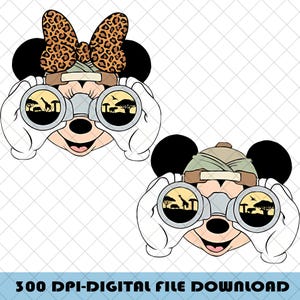 Animal Kingdom Pack PNG, Disney Safari Pack PNG, Mickey and friends safari characters, Safari Disney Characters Png, Instant Download
