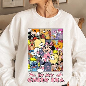 In My Cheerleader Era Vintage Png, Mouse and Friends Cheerleader Tee, Girls Trip Png, Cheer Minnie Birthday Girl Png, Digital File