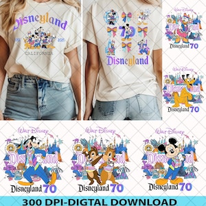 Bundle Magical Resort 70-jähriges Jubiläum Maus und Freunde Png, Feier California Park Png, magische 70-jährige Platin Feier