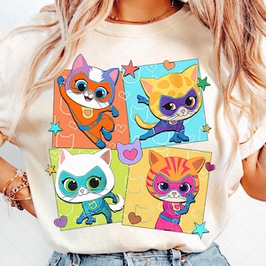 Super Kitties Png, Super Cat Design, Kitties Png, Cute Fantastic cat, Super Kittie Buddy,Bitsy Ginny Sparks Hero Png, Digital File Donwload