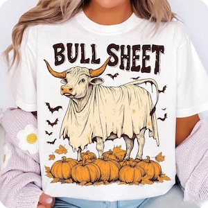 Bull Sheet PNG, Halloween Png, Bull Png, Ghost Cows Png, Funny Cow Png, Fall Png, Cow Lover Png, Spooky Season Png, Instant Download