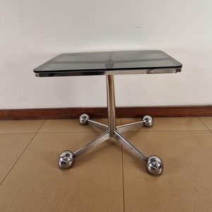 Mid century table / italian design / chromed table / Allegri design / 70&#39;s/ space age
