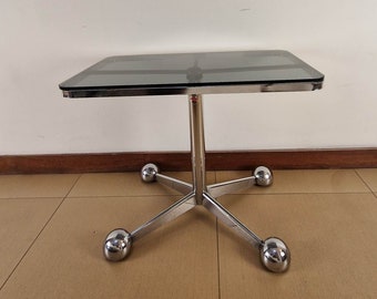 Mid century table / italian design / chromed table / Allegri design / 70&#39;s/ space age