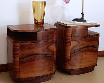 Mid Century set of 2 bedsides from 40s-50s / Art deco Nightstands / bedsides
